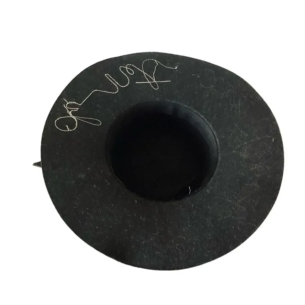 Do Not Disturb Large Floppy Felt Hat in Black